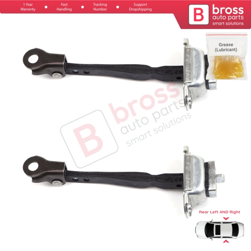 2 Pieces Rear Door Hinge Stop Check Strap Limiter for Renault Kadjar Nissan Qashqai MK2 J11 824304EA0A