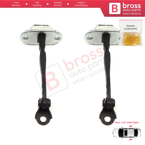 2 Pieces Rear Door Hinge Stop Check Strap Limiter for Renault Kadjar Nissan Qashqai MK2 J11 824304EA0A