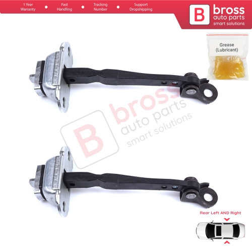 2 Pieces Rear Door Hinge Stop Check Strap Limiter for Renault Kadjar Nissan Qashqai MK2 J11 824304EA0A