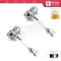 2 Pieces Front Door Hinge Stop Check Strap Limiter for Renault Megane CC Cabriolet Convertible EZ 2010-On 804305514R 