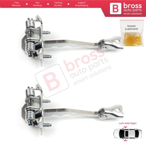 2 Pieces Front Door Hinge Stop Check Strap Limiter for Renault Megane CC Cabriolet Convertible EZ 2010-On 804305514R 