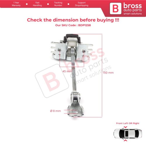2 Pieces Front Door Hinge Stop Check Strap Limiter for Renault Espace MK4 J81 JK0/1 2002-2015 804305378R 