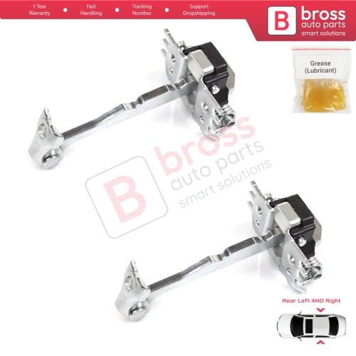 2 Pieces Rear Door Hinge Stop Check Strap Limiter for Renault Espace MK4 J81 JK0/1 2002-2015 8200070661
