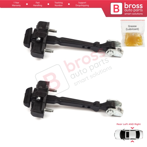 2 Pieces Rear Door Hinge Stop Check Strap Limiter for Renault Clio MK4 BH/KH 2012-2021 824307049R 