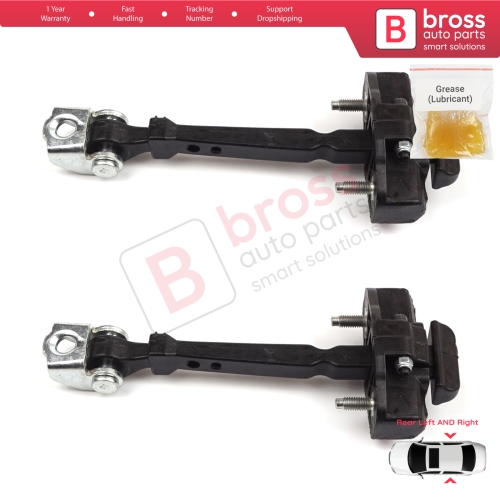 2 Pieces Rear Door Hinge Stop Check Strap Limiter for Renault Clio MK4 BH/KH 2012-2021 824307049R 