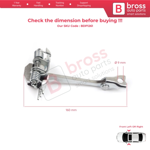2 Pieces Front Door Hinge Stop Check Strap Limiter for Renault Scenic Grand Scenic MK3 JZ0/1 2009-2016 804310008R