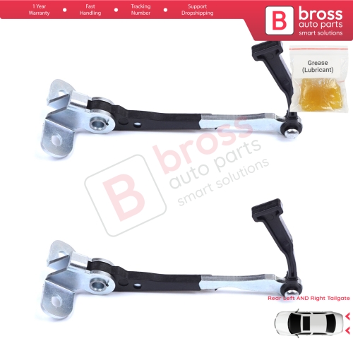 2 Pieces Left AND Right Trunk Door Hinge Stop Check Strap Limiter for Fiat Doblo MPV Van Cargo MK1 119 223 2001-2010 51801197