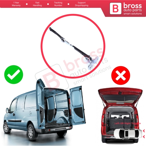 2 Pieces Left AND Right Trunk Door Hinge Stop Check Strap Limiter for Fiat Doblo MPV Van Cargo MK1 119 223 2001-2010 51801197