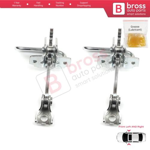 2 Pieces Front Door Hinge Stop Check Strap Limiter for Fiat Panda MK2 169 2003-2012 51779914