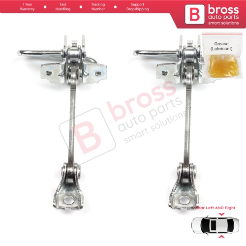 2 Pieces Rear Door Hinge Stop Check Strap Limiter for Fiat Panda MK2 169 2003-2012 46826530