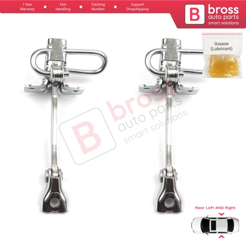 2 Pieces Rear Door Hinge Stop Check Strap Limiter for Fiat Panda MK2 169 2003-2012 46826530