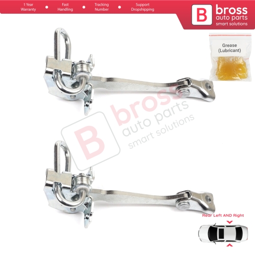 2 Pieces Rear Door Hinge Stop Check Strap Limiter for Fiat Panda MK2 169 2003-2012 46826530