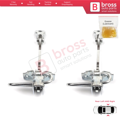 2 Pieces Rear Door Hinge Stop Check Strap Limiter for Fiat Panda MK2 169 2003-2012 46826530
