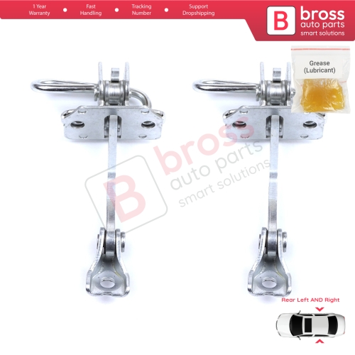 2 Pieces Rear Door Hinge Stop Check Strap Limiter for Fiat Idea Lancia Musa 350 2004-2012 51782471