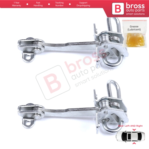 2 Pieces Rear Door Hinge Stop Check Strap Limiter for Fiat Punto MK2 188 5-Door 1999-2012 51790088