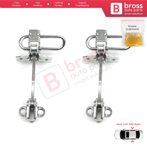 2 Pieces Rear Door Hinge Stop Check Strap Limiter for Fiat Punto MK2 188 5-Door 1999-2012 51790088