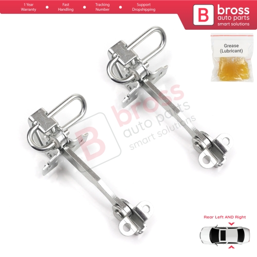 2 Pieces Rear Door Hinge Stop Check Strap Limiter for Fiat Punto MK2 188 5-Door 1999-2012 51790088