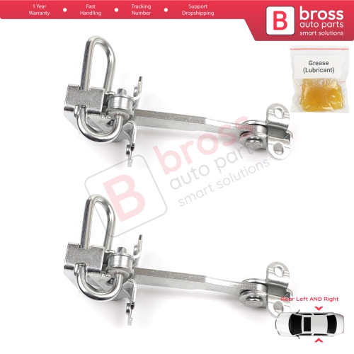 2 Pieces Rear Door Hinge Stop Check Strap Limiter for Fiat Punto MK2 188 5-Door 1999-2012 51790088
