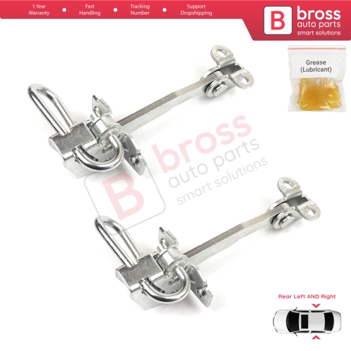2 Pieces Rear Door Hinge Stop Check Strap Limiter for Fiat Punto MK2 188 5-Door 1999-2012 51790088