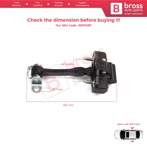 2 Pieces Rear Door Hinge Stop Check Strap Limiter for Alfa Romeo 159 939 2004–2011 50510941