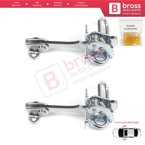 2 Pieces Door Hinge Stop Check Strap Limiter for Lancia Ypsilon MK2 843 2003–2011 3-Door HB 51758391