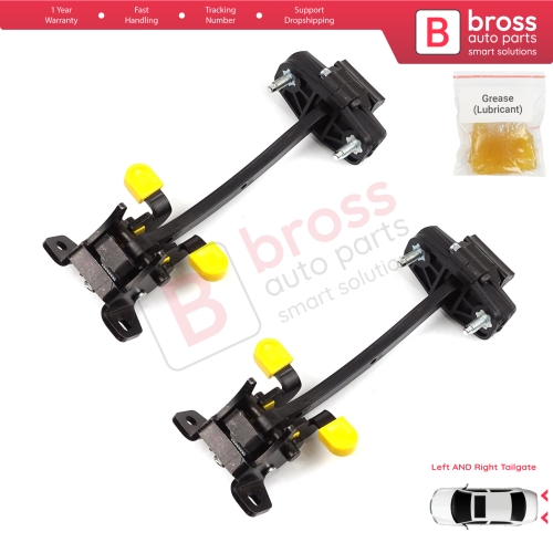 2 Pieces Rear Trunk Door Hinge Stop Check Strap Limiter for Fiat Fiorino Qubo 225 2007-2024 Citroen Nemo Peugeot Bipper Tepee 9035AQ