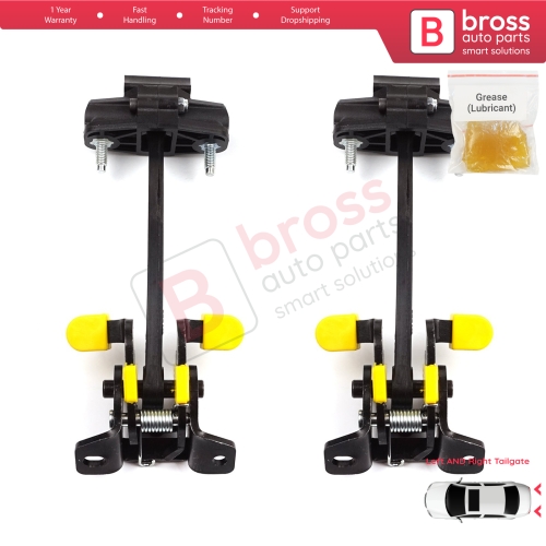 2 Pieces Rear Trunk Door Hinge Stop Check Strap Limiter for Fiat Fiorino Qubo 225 2007-2024 Citroen Nemo Peugeot Bipper Tepee 9035AQ