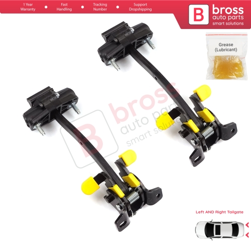 2 Pieces Rear Trunk Door Hinge Stop Check Strap Limiter for Fiat Fiorino Qubo 225 2007-2024 Citroen Nemo Peugeot Bipper Tepee 9035AQ