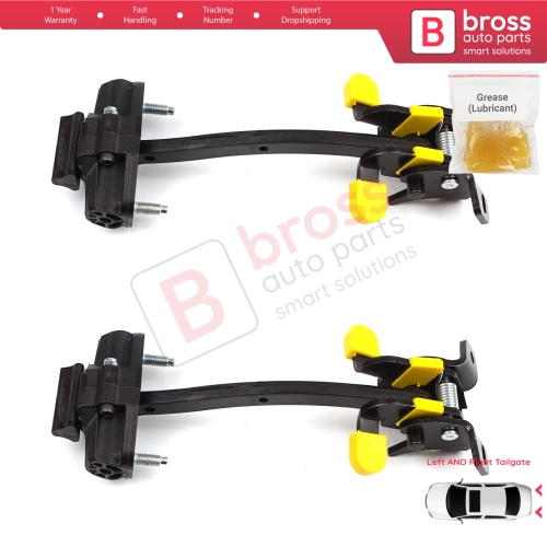 2 Pieces Rear Trunk Door Hinge Stop Check Strap Limiter for Fiat Fiorino Qubo 225 2007-2024 Citroen Nemo Peugeot Bipper Tepee 9035AQ