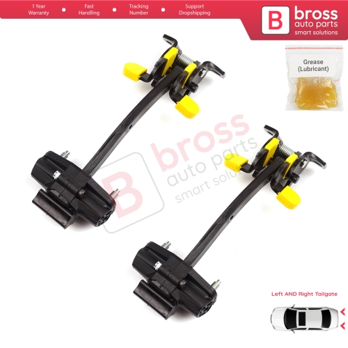 2 Pieces Rear Trunk Door Hinge Stop Check Strap Limiter for Fiat Fiorino Qubo 225 2007-2024 Citroen Nemo Peugeot Bipper Tepee 9035AQ