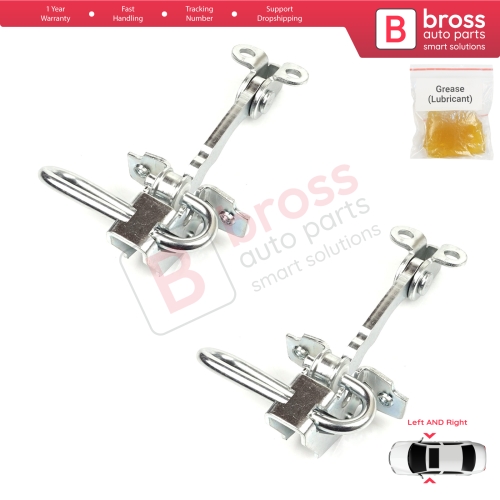 2 Pieces Door Hinge Stop Check Strap Limiter for Fiat Punto MK2 188 3-Door 1999-2012 51754187 