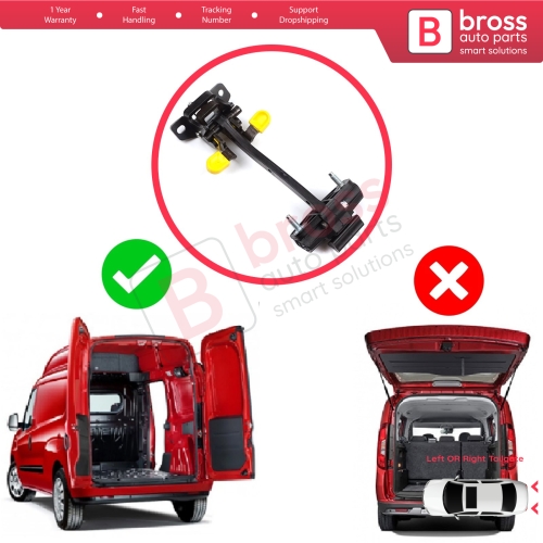 2 Pieces Rear Trunk Door Hinge Stop Check Strap Limiter for Fiat Doblo 263 Opel Combo D 51879452