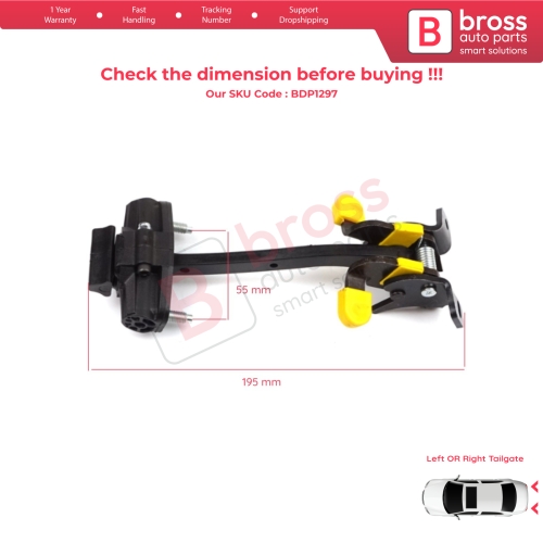Rear Trunk Door Hinge Stop Check Strap Limiter for Fiat Doblo 263 Opel Combo D 51879452