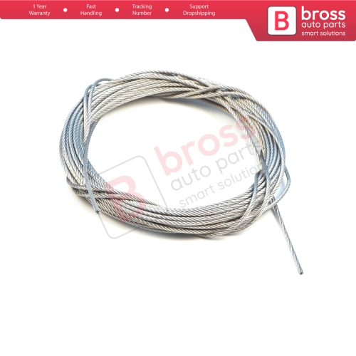 10 meter Car Door Hood Trunk Release Locking Latch Bowden Repair Cable AISI 304 Steel Wire Rope 7x7 Strands Diameter 1.2 mm