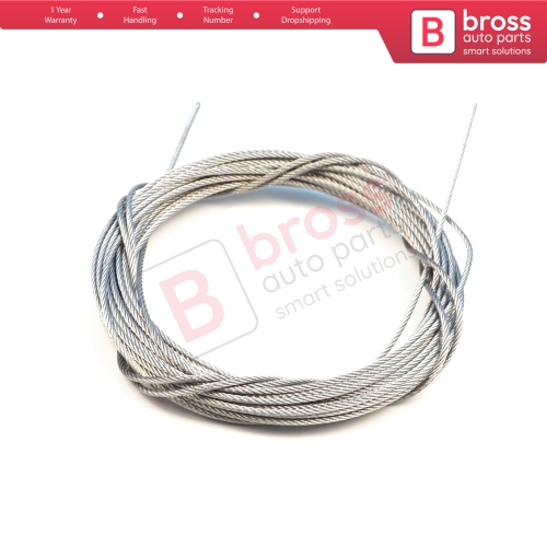 10 meter Car Door Hood Trunk Release Locking Latch Bowden Repair Cable AISI 304 Steel Wire Rope 7x7 Strands Diameter 1.2 mm
