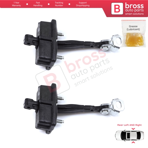 2 Pieces Rear Door Hinge Stop Check Strap Limiter for Fiat Panda MK4 312 319 519 2011-2023 Van Hatchback 52022104
