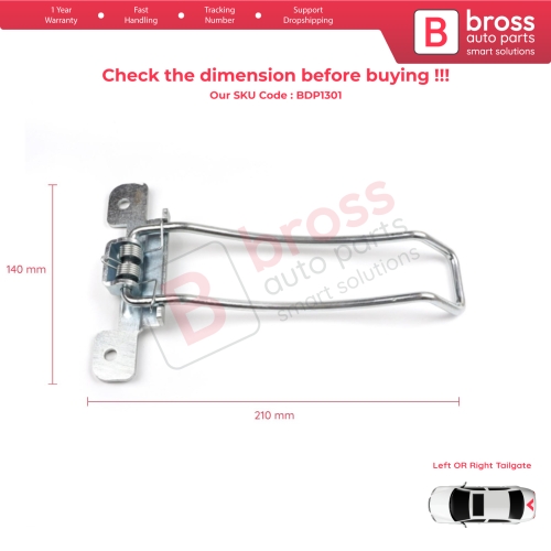 2 Pieces Rear Left and Right Trunk Door Hinge Stop Check Strap Limiter for Iveco Daily 1999-2014 500365957