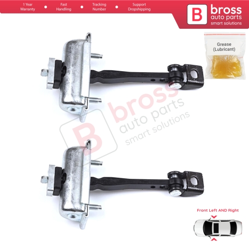 2 Pieces Front Door Hinge Stop Check Strap Limiter for Citroen C3 MK3 Peugeot 208 2008 MK1 5-Door Hatchback 9671891380