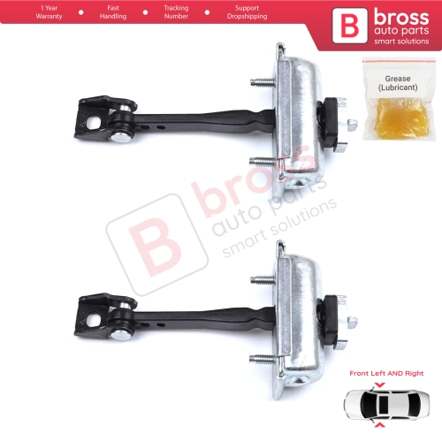 2 Pieces Front Door Hinge Stop Check Strap Limiter for Citroen C3 MK3 Peugeot 208 2008 MK1 5-Door Hatchback 9671891380