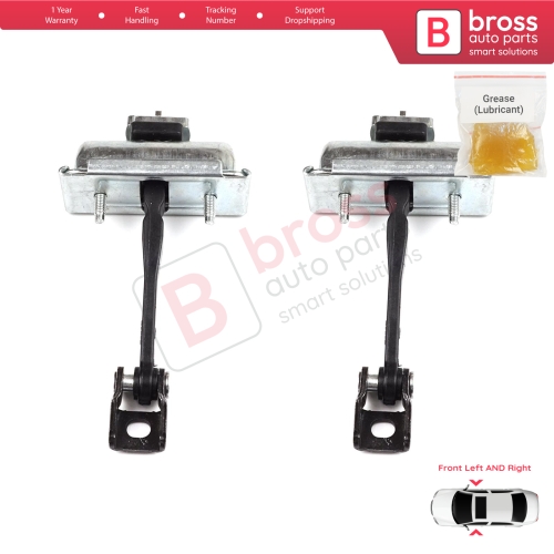 2 Pieces Front Door Hinge Stop Check Strap Limiter for Citroen C3 MK3 Peugeot 208 2008 MK1 5-Door Hatchback 9671891380