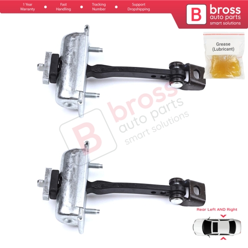 2 Pieces Rear Door Hinge Stop Check Strap Limiter for Citroen C3 MK3 Peugeot 208 2008 MK1 5-Door Hatchback 9671891280	