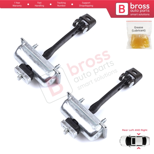 2 Pieces Rear Door Hinge Stop Check Strap Limiter for Citroen C3 MK3 Peugeot 208 2008 MK1 5-Door Hatchback 9671891280	
