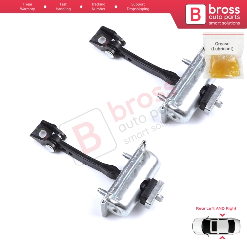 2 Pieces Rear Door Hinge Stop Check Strap Limiter for Citroen C3 MK3 Peugeot 208 2008 MK1 5-Door Hatchback 9671891280	