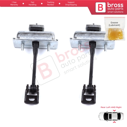 2 Pieces Rear Door Hinge Stop Check Strap Limiter for Citroen C3 MK3 Peugeot 208 2008 MK1 5-Door Hatchback 9671891280	