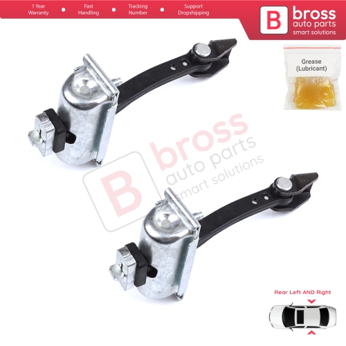 2 Pieces Rear Door Hinge Stop Check Strap Limiter for Citroen C3 MK3 Peugeot 208 2008 MK1 5-Door Hatchback 9671891280	