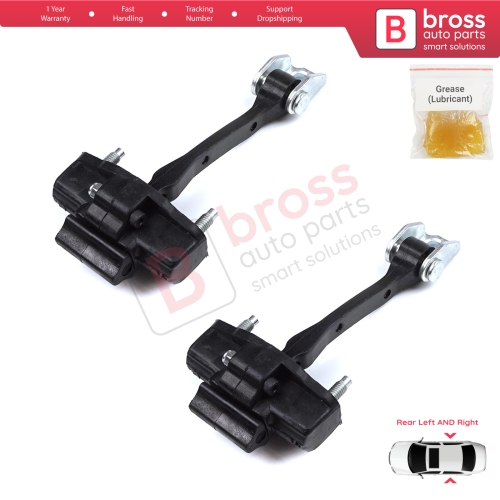 2 Pieces Rear Door Hinge Stop Check Strap Limiter for Citroen C4 Cactus 2014-On 9801290880