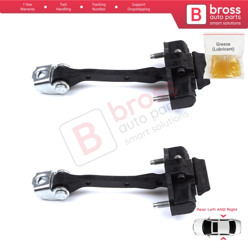 2 Pieces Rear Door Hinge Stop Check Strap Limiter for Citroen C4 Cactus 2014-On 9801290880