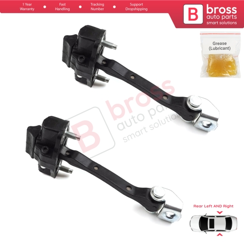 2 Pieces Rear Door Hinge Stop Check Strap Limiter for Citroen C4 Cactus 2014-On 9801290880
