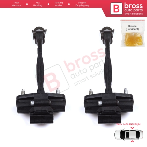 2 Pieces Rear Door Hinge Stop Check Strap Limiter for Citroen C3 Aircross MK2 A88 2017-2024 YQ00232680	