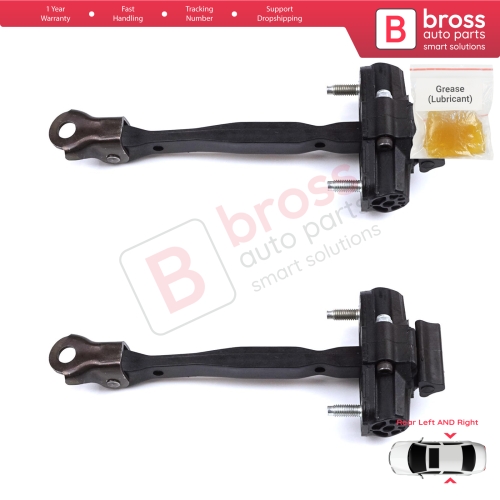 2 Pieces Rear Door Hinge Stop Check Strap Limiter for Citroen C3 Aircross MK2 A88 2017-2024 YQ00232680	